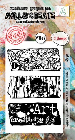 AALL & Create - A8 Stamp - Stripz #1159