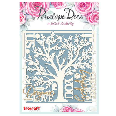 Penelope Dee - Naturally Collection Chipboard - Organic Love Tree