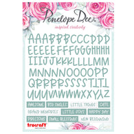 Penelope Dee - Apha Stickers - Teal White