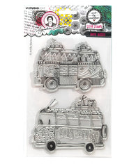 Art by Marlene - Stamp - Hippie Busses nr.700