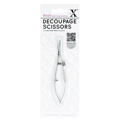 Docrafts - Xcut Decoupage Scissors Ultra Fine - Curved Tip