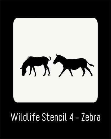 6"x6" Wildlife Stencil 4 - Zebra