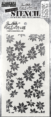 Stampers Anonymous - Tim Holz Layering Stencil - Tiny Poinsettia