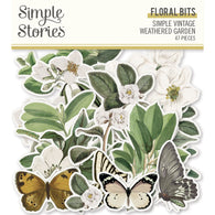 Simple Stories - SV Weathered Garden Collection - Floral Bits & Pieces