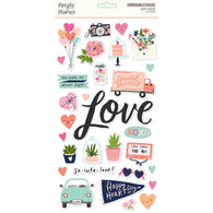 Simple Stories - Happy Hearts Collection - 6"x12" Chipboard Stickers