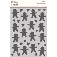 Simple Stories - Baking Spirits Bright Collection - 6x8 Stencil Gingerbread Cookies