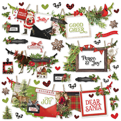 Simple Stories - SV Christmas Lodge Collection - Banner Sticker