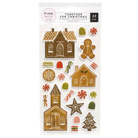Pink Paislee - Together For Christmas Collection - Puffy Stickers
