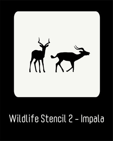6"x6" Wildlife Stencil 2 - Impala
