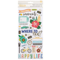 Vicki Boutin - Where To Next Collection - Happy Life Chipboard Gold Foil (88pcs)