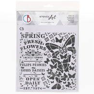 Ciao Bella - 8x8" Stencil - Spring Fresh Flowers