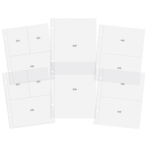 Simple Stories - 6x8 Sn@p Binder - 6x8 Multi Pack Refills (12 Pages)