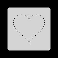 3"x3" Stitching Stencil - Heart