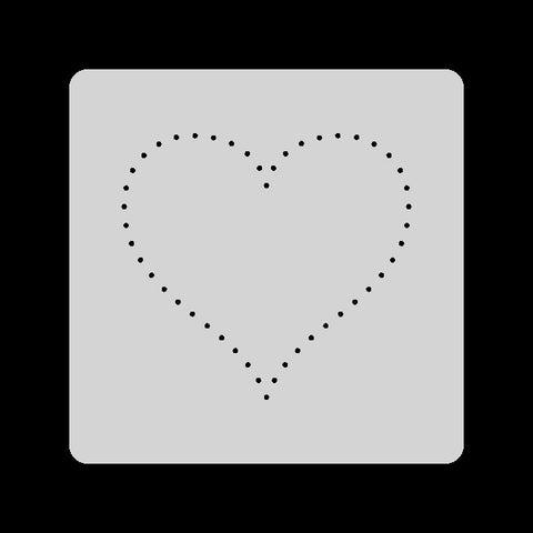 2"x2" Stitching Stencil - Heart