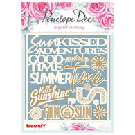 Penelope Dee - Sunkissed Collection Chipboard - Word Sentiments