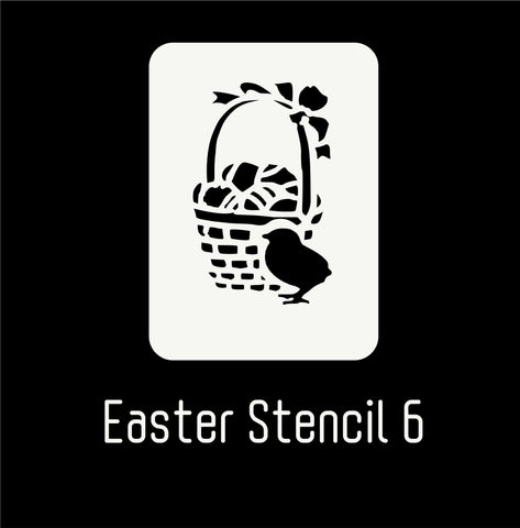 Easter Stencil 6 - Chick Basket