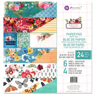 Prima - Painted Floral Collection - 12x12 Paper Pad