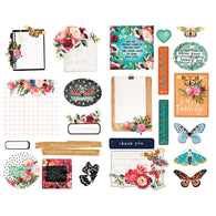Prima - Painted Floral Collection - Chipboard Stickers