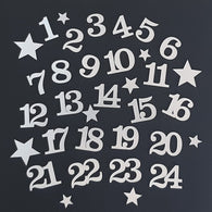 Christmas Advent Calendar - Mirror Silver Numbers