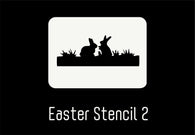Easter Stencil 2 - Grass Bunnies