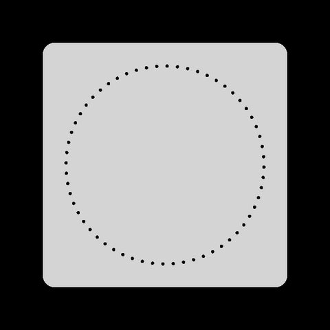 1"x1" Stitching Stencil - Circle
