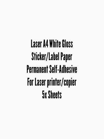 Laser A4 Glossy White Sticker/Label Paper