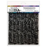 Dina Wakley - Media Transparencies - Typography Set 1 (6sheets)