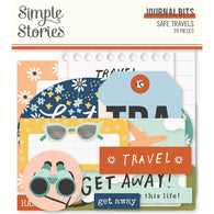 Simple Stories - Safe Travels  Collection - Journal Bits (39pc)