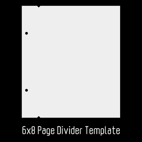 6"x8" Page Divider Template