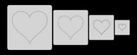 Stitching Stencil - Heart Set (1",2",3",4")