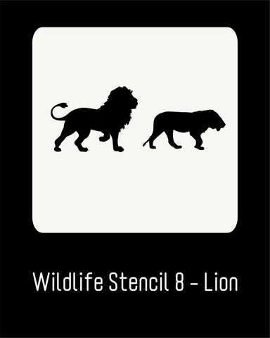 6"x6" Wildlife Stencil 8 - Lion
