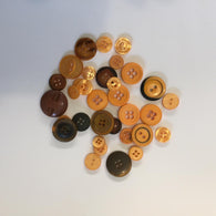 Bulk Crazy Buttons - Orange & Browns Mix 15g