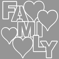 Family Hearts - Cut Out