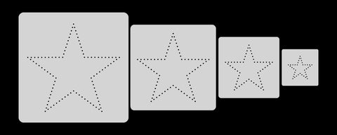 Stitching Stencil - Star Set (1",2",3",4")
