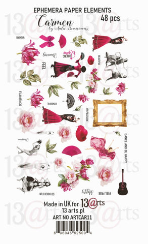 13@rts - Carmen Collection - Ephemera Elements (A6 bag)