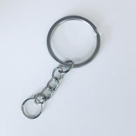 Split Ring With Chain Cornered 2,8cm (10pcs)