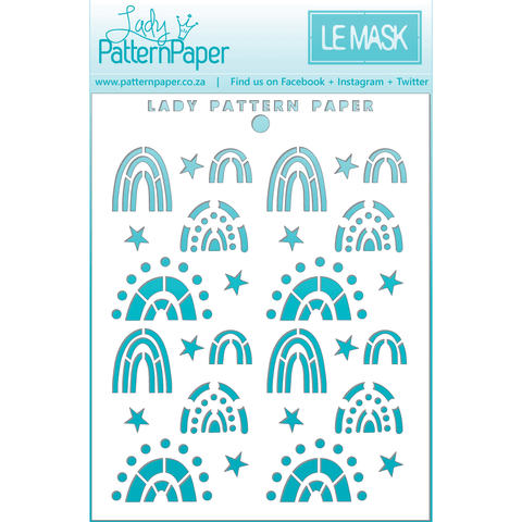 Lady Pattern Paper - Lil' Kiddos Collection Stencil - Rainbows