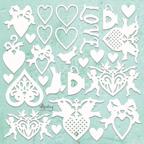 Mintay - White Chipboard - Love Set