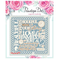 Penelope Dee - Memoirs Collection Chipboard - English Word Sentiments