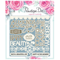 Penelope Dee - Chelsea Collection Chipboard - Word Sentiments