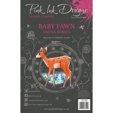 Pink Ink Designs - 6x8" Stamp - Baby Fawn