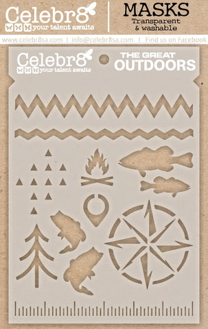 Celebr8 - Let's Go + Camping Collection - Stencil