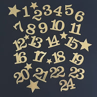 Christmas Advent Calendar - Mirror Gold Numbers