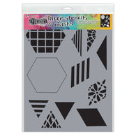 Dylusions Stencil - 2" Quilt, Large