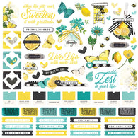 Simple Stories - SV Lemon Twist Collection - Cardstock Stickers