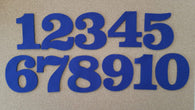 Felt Numbers - Navy Blue 2" (font B)