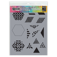 Dylusions Stencil - 15" Quilt, Large