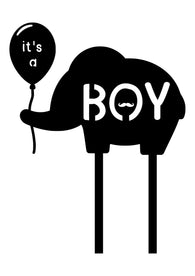 Cake Topper - It's a Boy Elephant