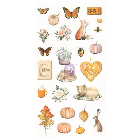 Prima - Autumn Sunset Collection - Puffy Stickers