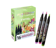 Life Of Colour - Floral Acrylic Brush Pens 0,5-8mm (16pens)